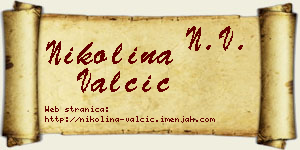 Nikolina Valčić vizit kartica